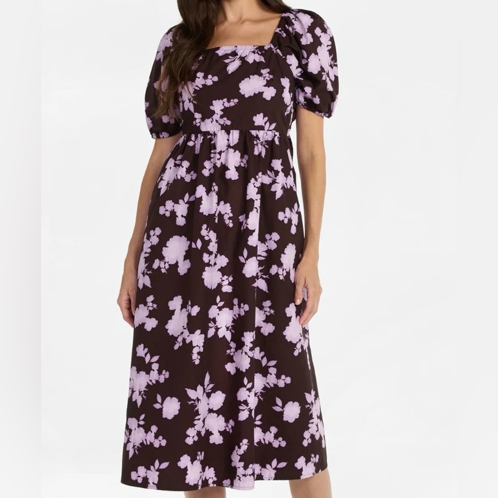 Time and Tru Purple Floral Maxi Dress